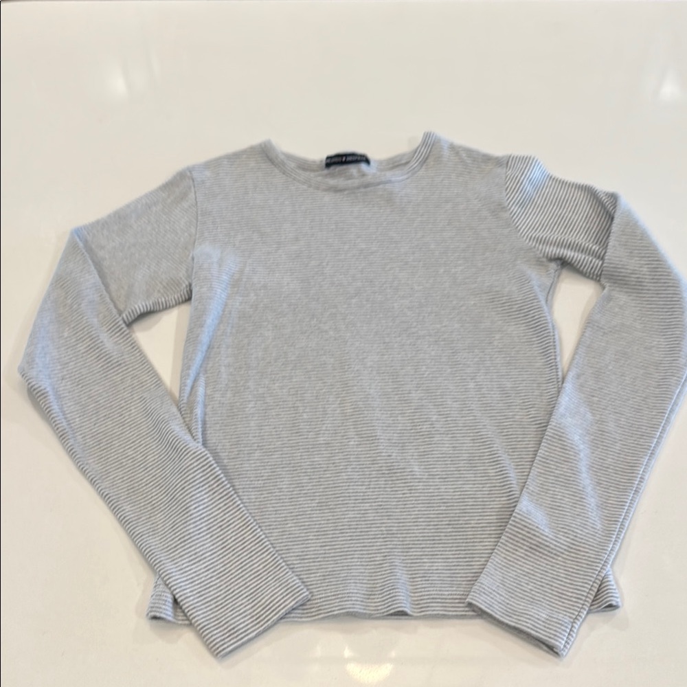 Gray Long Sleeve Top
